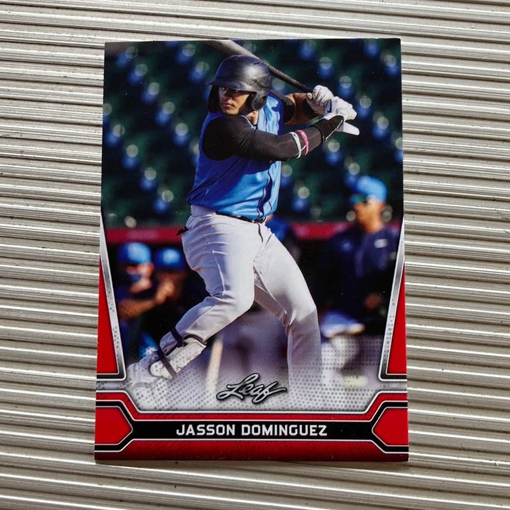 2021 Jasson Dominguez Red Leaf